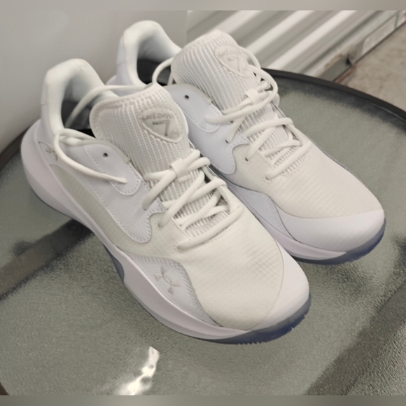 Under Armour Lockdown 7 Low "White Metalic Silver Size 10 - Picture 6 of 9